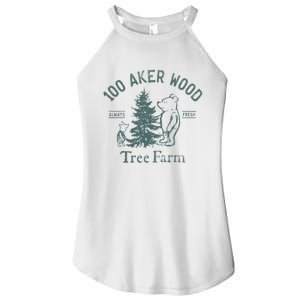 100 AKER TREE FARM Funny Acre Wood Women's Perfect Tri Rocker Tank