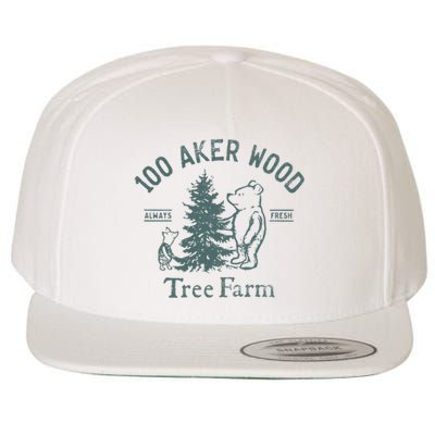 100 AKER TREE FARM Funny Acre Wood Wool Snapback Cap