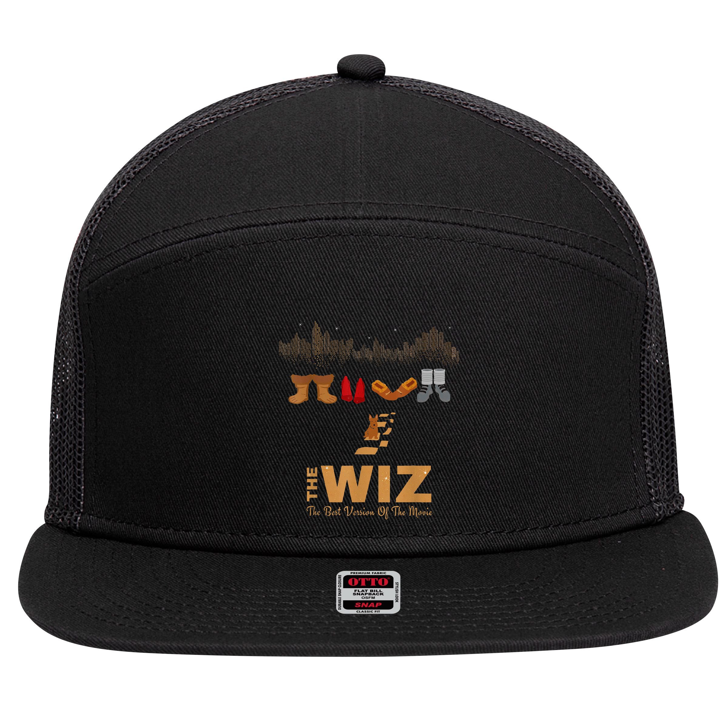 Wiz 1970s Black Movies Broadway Musical Adaptations 7 Panel Mesh Trucker Snapback Hat