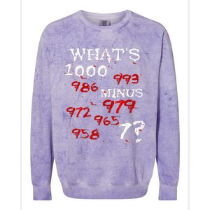 Whats 1000 Minus 7 Tokyo Anime Colorblast Crewneck Sweatshirt