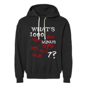 Whats 1000 Minus 7 Tokyo Anime Garment-Dyed Fleece Hoodie