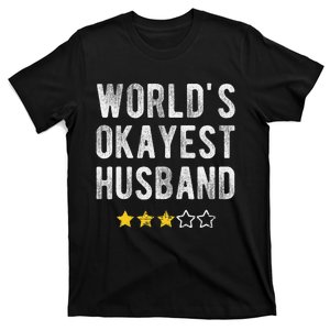 Worlds 1 Okayest Husband Funny Family Matching Costume T-Shirt