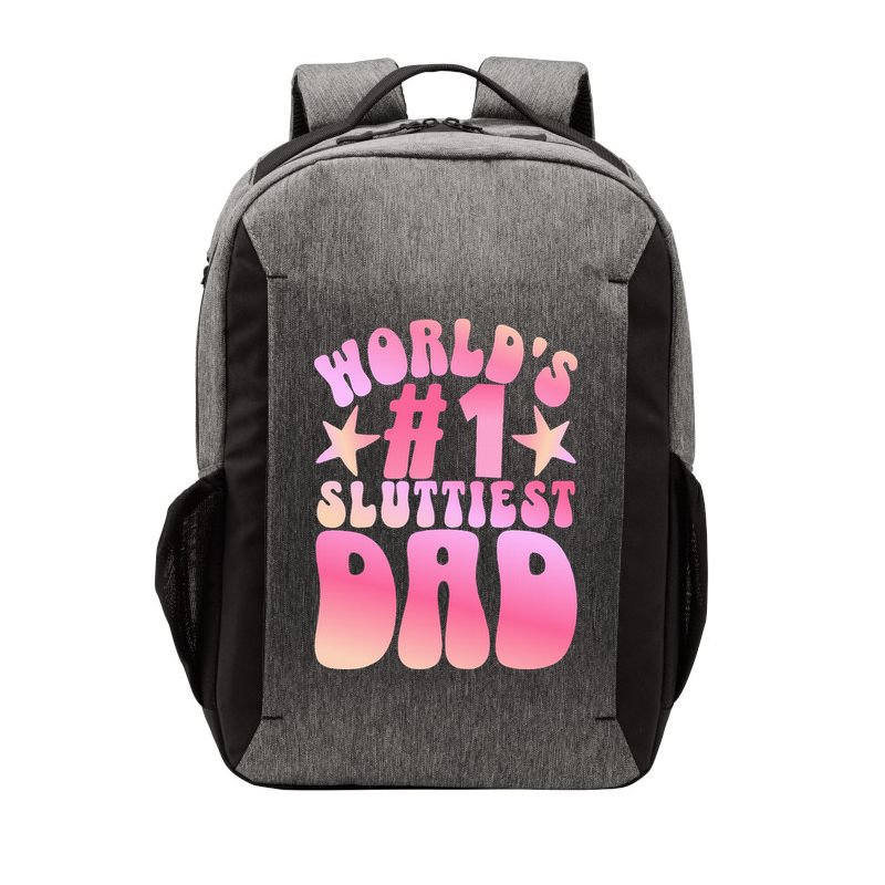 World's 1 Sluttiest Dad Funny Fathers Daddy Joke Vector Backpack