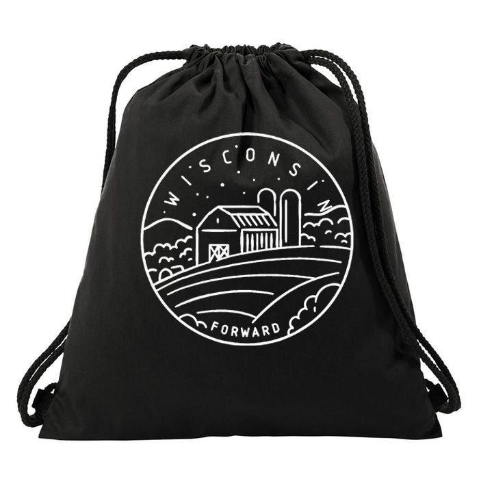 Wisconsin 1848 State Of Wisconsin Drawstring Bag