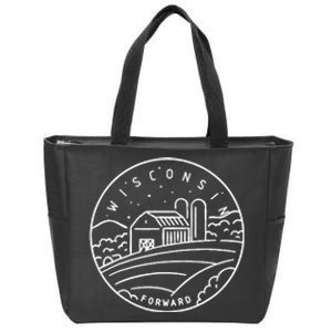 Wisconsin 1848 State Of Wisconsin Zip Tote Bag