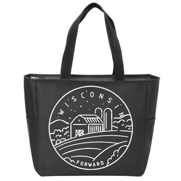 Wisconsin 1848 State Of Wisconsin Zip Tote Bag