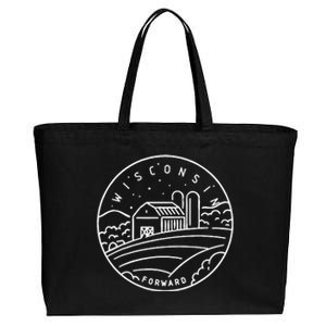 Wisconsin 1848 State Of Wisconsin Cotton Canvas Jumbo Tote