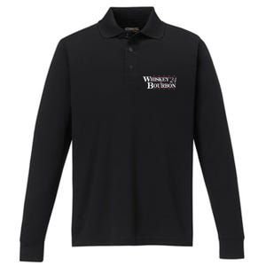 Whiskey 24 And Bourbon Performance Long Sleeve Polo