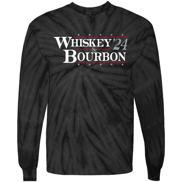 Whiskey 24 And Bourbon Tie-Dye Long Sleeve Shirt