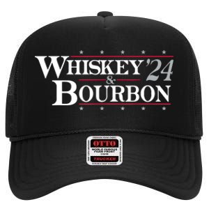 Whiskey 24 And Bourbon High Crown Mesh Back Trucker Hat