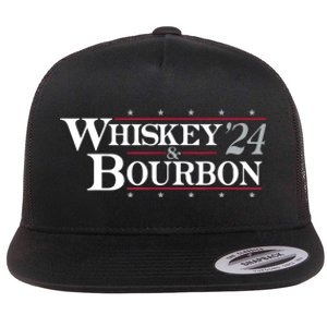 Whiskey 24 And Bourbon Flat Bill Trucker Hat