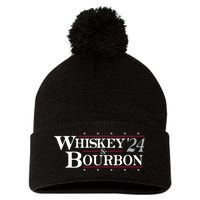 Whiskey 24 And Bourbon Pom Pom 12in Knit Beanie