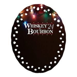 Whiskey 24 And Bourbon Ceramic Oval Ornament