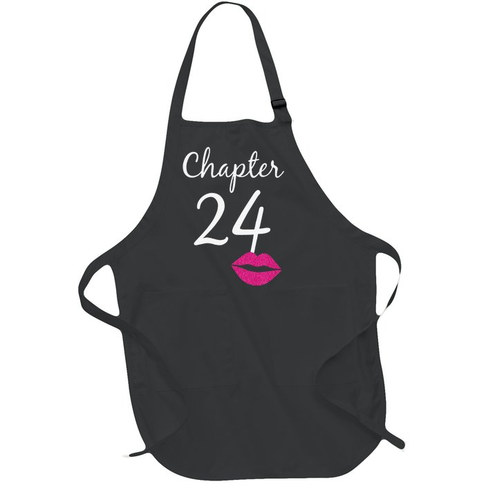 Women 24th Birthday Gift Chapter 24 Years Old 24th Bday Full-Length Apron With Pockets