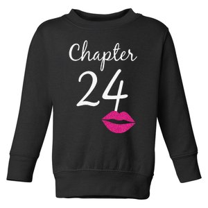 Women 24th Birthday Gift Chapter 24 Years Old 24th Bday Toddler Sweatshirt