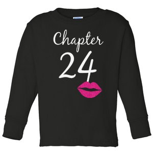 Women 24th Birthday Gift Chapter 24 Years Old 24th Bday Toddler Long Sleeve Shirt