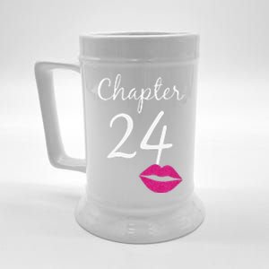 Women 24th Birthday Gift Chapter 24 Years Old 24th Bday Beer Stein