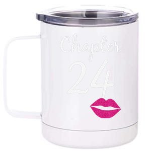 Women 24th Birthday Gift Chapter 24 Years Old 24th Bday 12 oz Stainless Steel Tumbler Cup