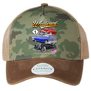 Woodward 2024 Classic Cruise Detroit To Pontiac Trio Of Cars Legacy Tie Dye Trucker Hat