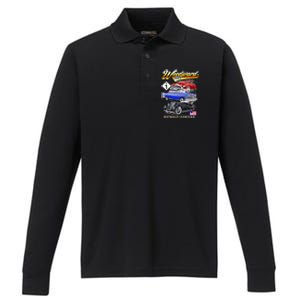 Woodward 2024 Classic Cruise Detroit To Pontiac Trio Of Cars Performance Long Sleeve Polo