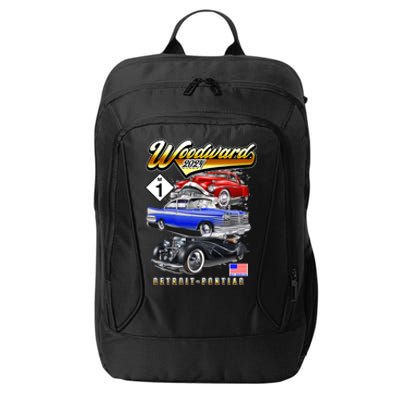 Woodward 2024 Classic Cruise Detroit To Pontiac Trio Of Cars City Backpack