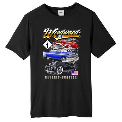 Woodward 2024 Classic Cruise Detroit To Pontiac Trio Of Cars Tall Fusion ChromaSoft Performance T-Shirt