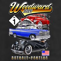 Woodward 2024 Classic Cruise Detroit To Pontiac Trio Of Cars Trucker Hat