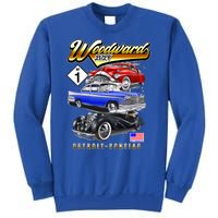 Woodward 2024 Classic Cruise Detroit To Pontiac Trio Of Cars Sweatshirt