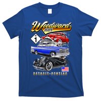 Woodward 2024 Classic Cruise Detroit To Pontiac Trio Of Cars T-Shirt