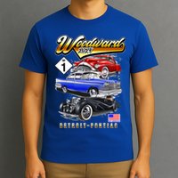 Woodward 2024 Classic Cruise Detroit To Pontiac Trio Of Cars T-Shirt