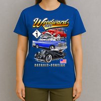 Woodward 2024 Classic Cruise Detroit To Pontiac Trio Of Cars T-Shirt