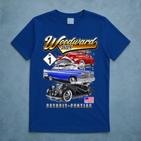 Woodward 2024 Classic Cruise Detroit To Pontiac Trio Of Cars T-Shirt