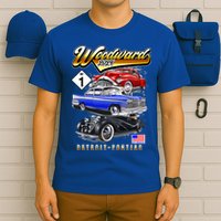 Woodward 2024 Classic Cruise Detroit To Pontiac Trio Of Cars T-Shirt