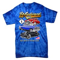 Woodward 2024 Classic Cruise Detroit To Pontiac Trio Of Cars Tie-Dye T-Shirt