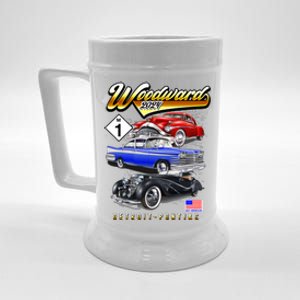 Woodward 2024 Classic Cruise Detroit To Pontiac Trio Of Cars Beer Stein