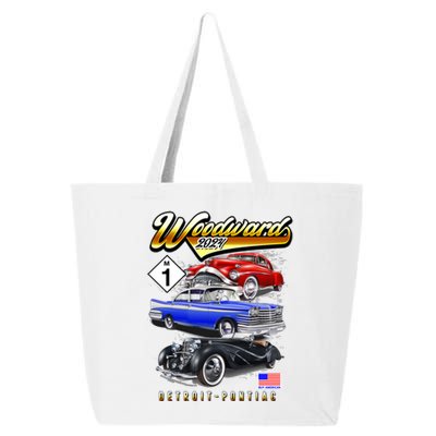 Woodward 2024 Classic Cruise Detroit To Pontiac Trio Of Cars 25L Jumbo Tote