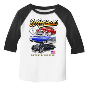 Woodward 2024 Classic Cruise Detroit To Pontiac Trio Of Cars Toddler Fine Jersey T-Shirt