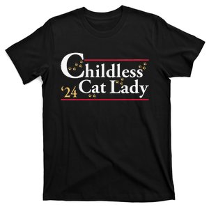 Women 2024 Childless Cat Lady For President Gift T-Shirt