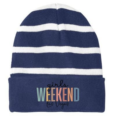 Weekend 2024 Great Memories Trip Striped Beanie with Solid Band