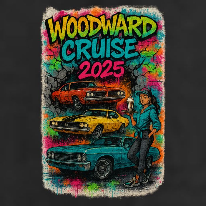 Woodward 2025 Graffiti Style 7 Panel Mesh Trucker Snapback Hat