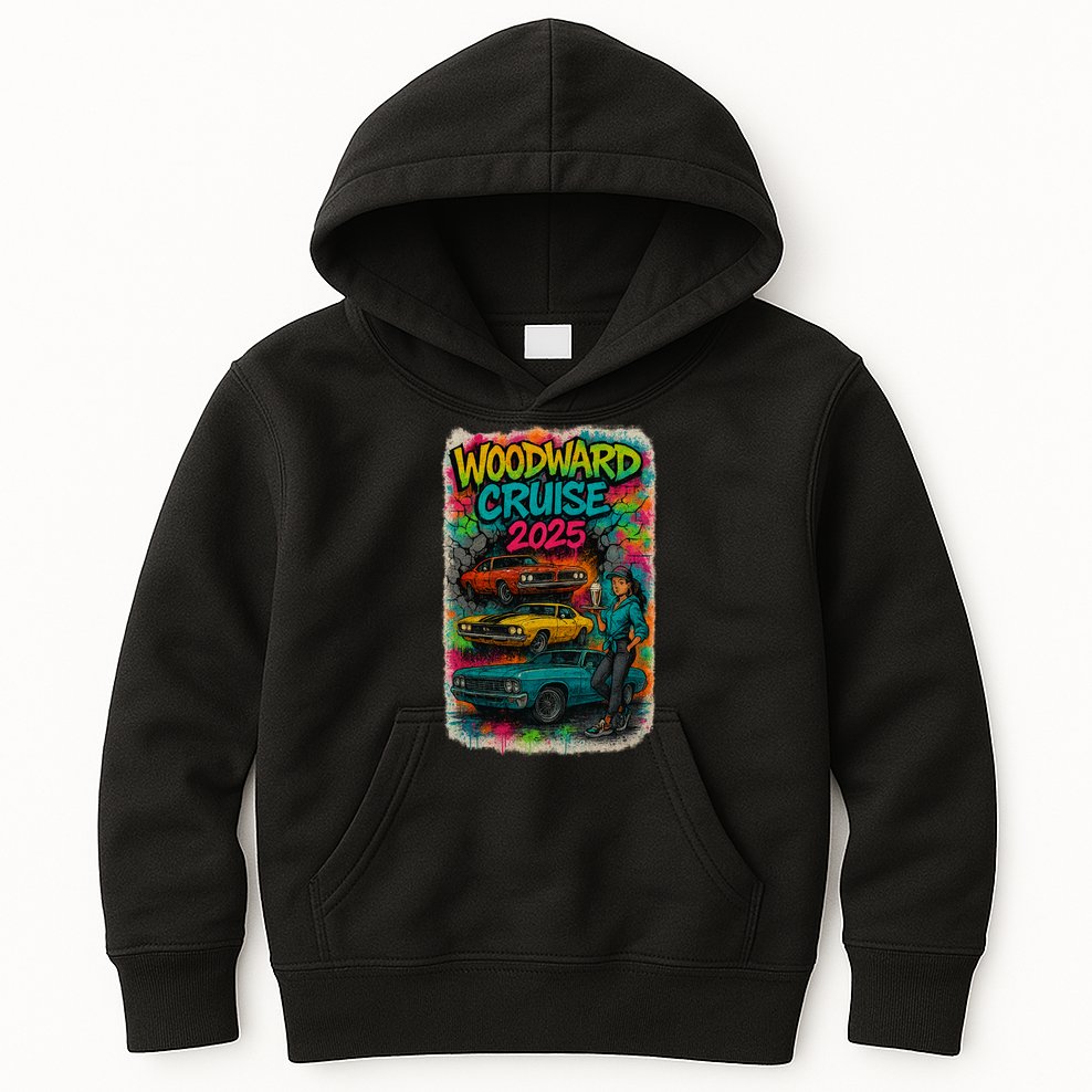 Woodward 2025 Graffiti Style Kids Hoodie