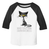 Waltz 2024 Mind Your Own Damn Business Cat Lady Funny Toddler Fine Jersey T-Shirt