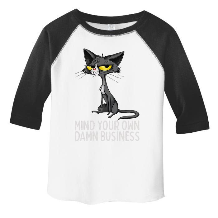 Waltz 2024 Mind Your Own Damn Business Cat Lady Funny Toddler Fine Jersey T-Shirt