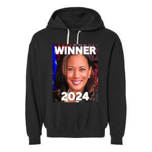 Winner 2024 Madam President Kamala Harris Finish The Job Garment-Dyed Fleece Hoodie