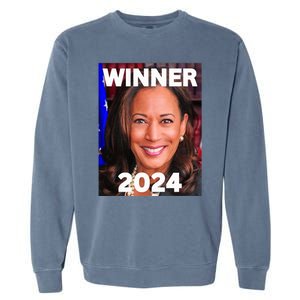 Winner 2024 Madam President Kamala Harris Finish The Job Garment-Dyed Sweatshirt