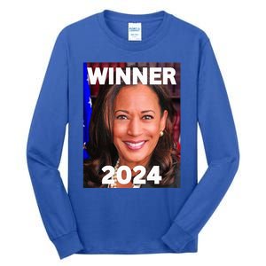 Winner 2024 Madam President Kamala Harris Finish The Job Tall Long Sleeve T-Shirt