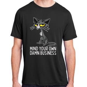 Waltz 2024 Mind Your Own Damn Business Cat Lady Funny Adult ChromaSoft Performance T-Shirt