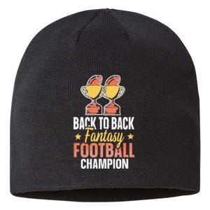 Winner 2 Times Back To Back Fantasy Football Champion Sustainable Beanie