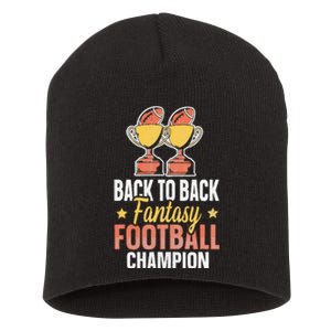 Winner 2 Times Back To Back Fantasy Football Champion Short Acrylic Beanie