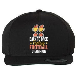 Winner 2 Times Back To Back Fantasy Football Champion Wool Snapback Cap